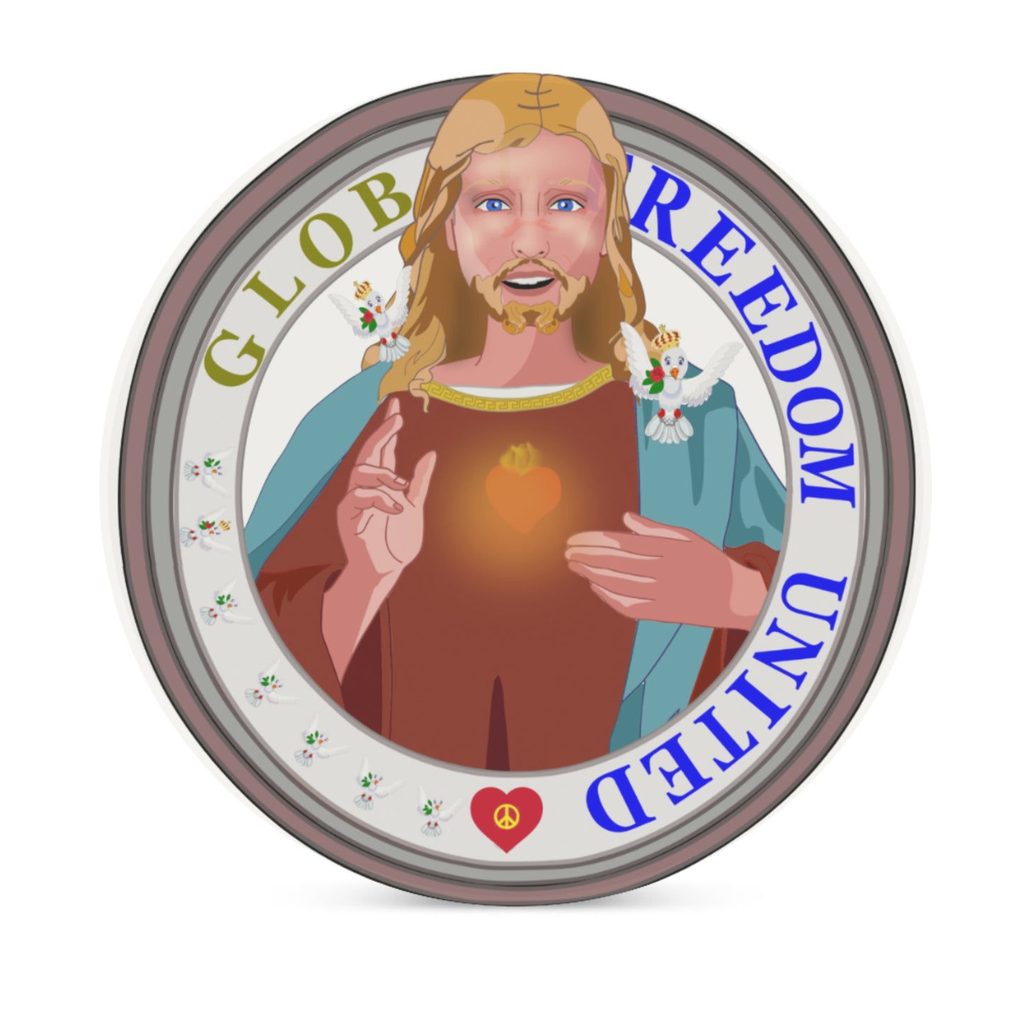Ceramic Coasters  GLOBAL FREEDOM UNITED© Jesus Christ
