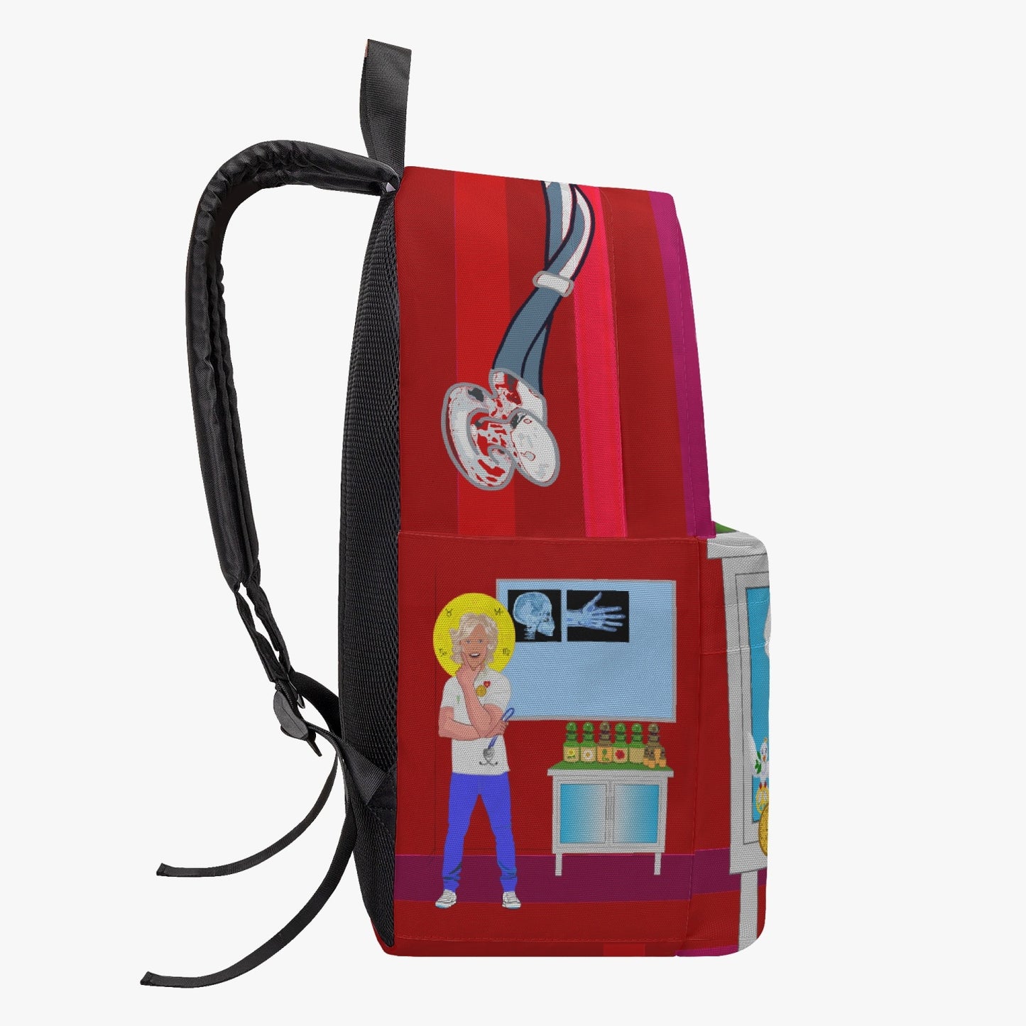 GLOBAL FREEDOM UNITED© Archangel Rafael as Doc English Red - All-over-print Canvas Backpack