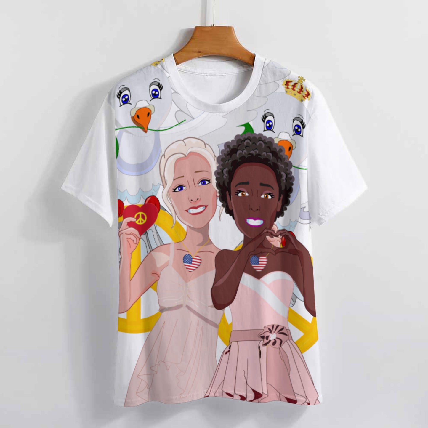 Women´s T-shirt 2 GLOBAL FREEDOM UNITED© Women Anti Racism & Fascism USA Big