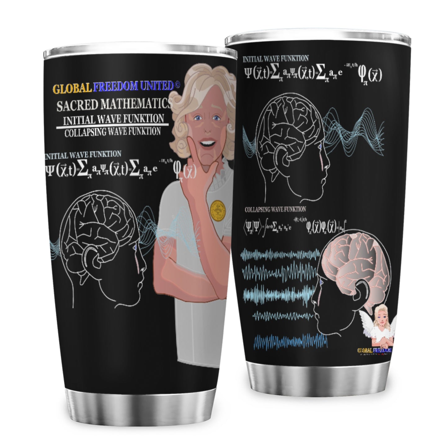 Tumbler Global Freedom United© Sacred Mathematics Wave Function