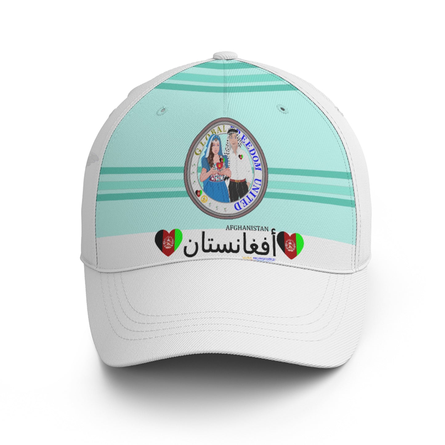 Basketball Cap GLOBAL FREEDOM UNITED© Couple Afghanistan Light Green