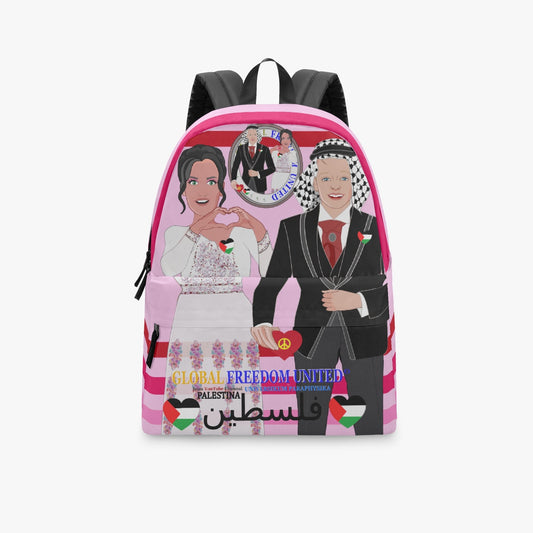 GLOBAL FREEDOM UNITED© Couple Palestina Pink1 - All-over-print Canvas Backpack