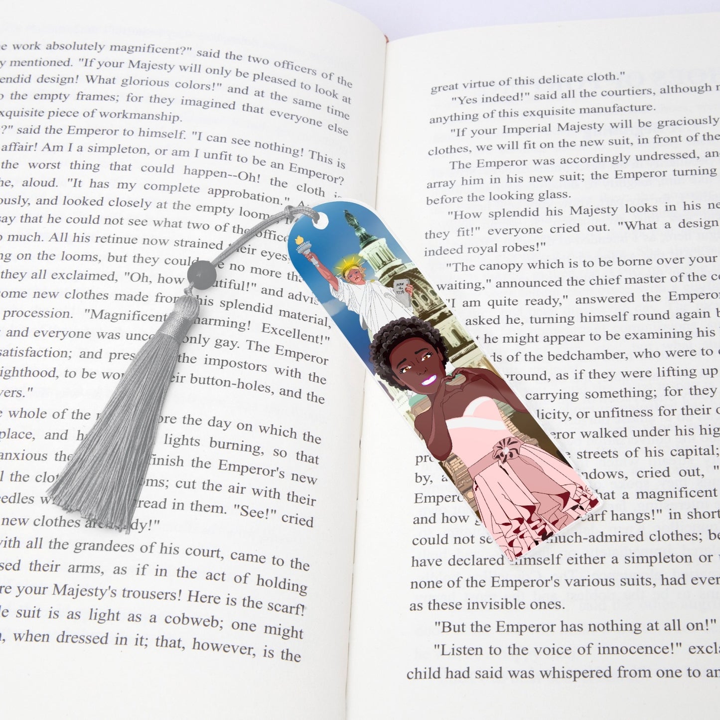 Acrylic Bookmark - Semicircle GLOBAL FREEDOM UNITED© USA GIRL V1