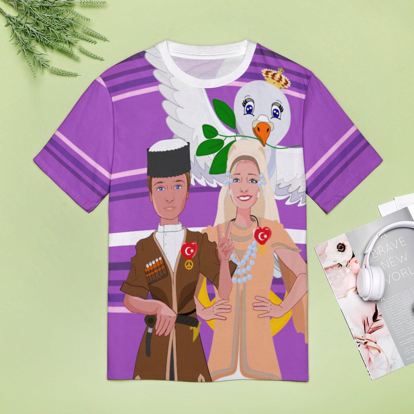 Women´s T-shirt GLOBAL FREEDOM UNITED© Couple Turkey Lilac