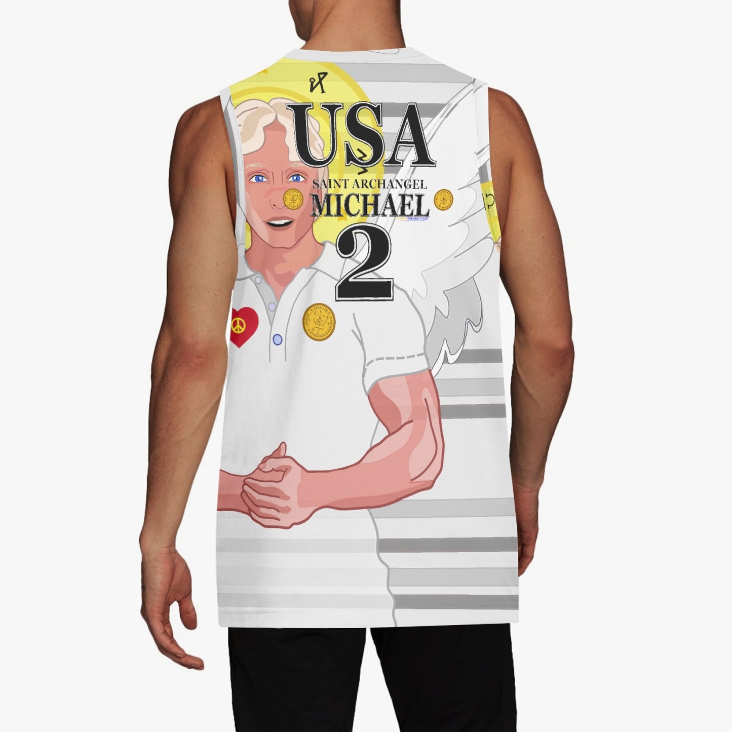 Basketball Jersey GLOBAL FREEDOM UNITED ARCHANGEL MICHAEL USA 2