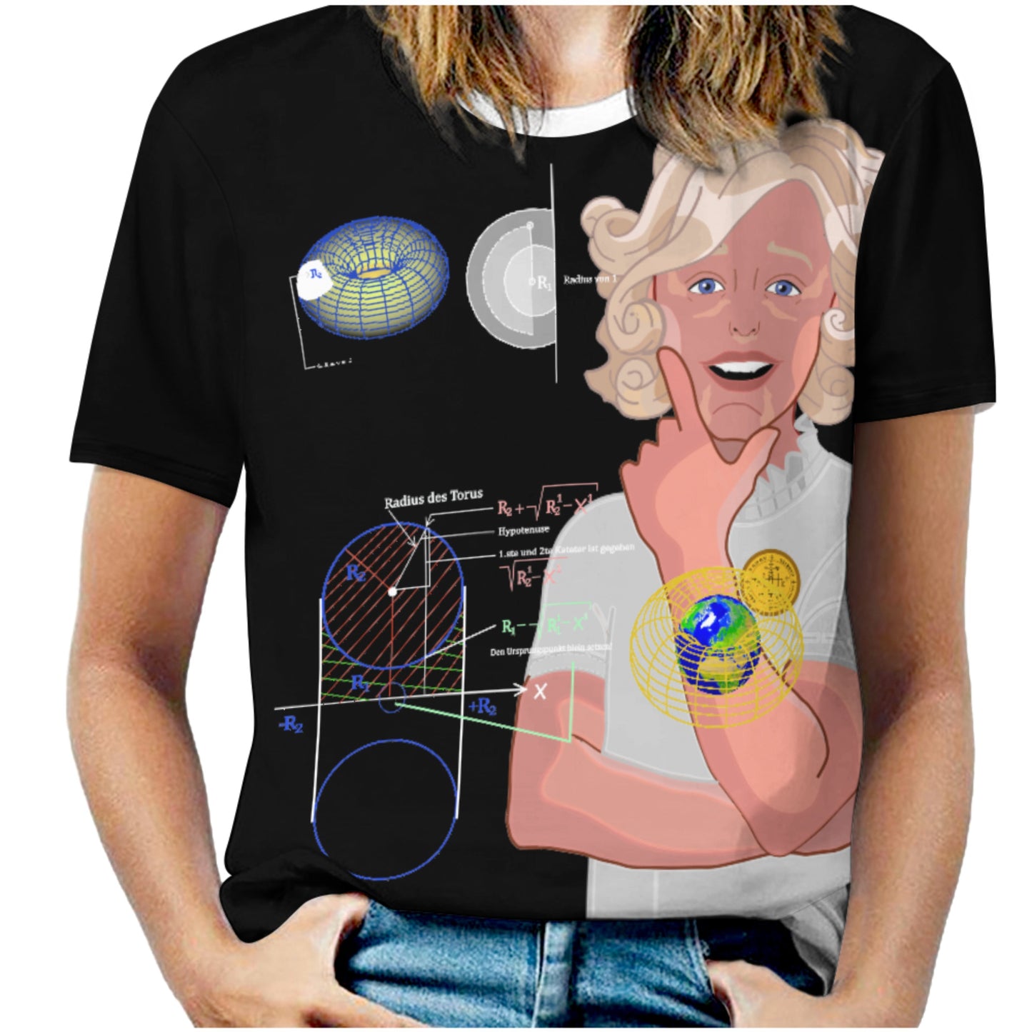Women´s T-shirt Global Freedom United© Sacred Mathematics Torus