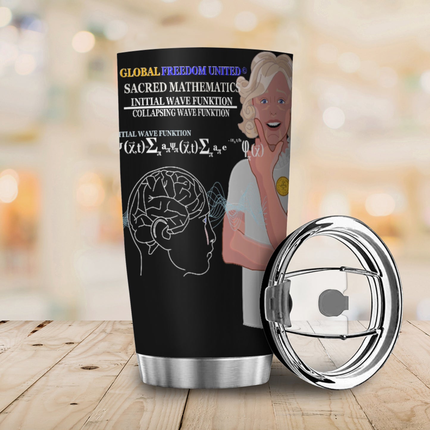 Tumbler Global Freedom United© Sacred Mathematics Wave Function