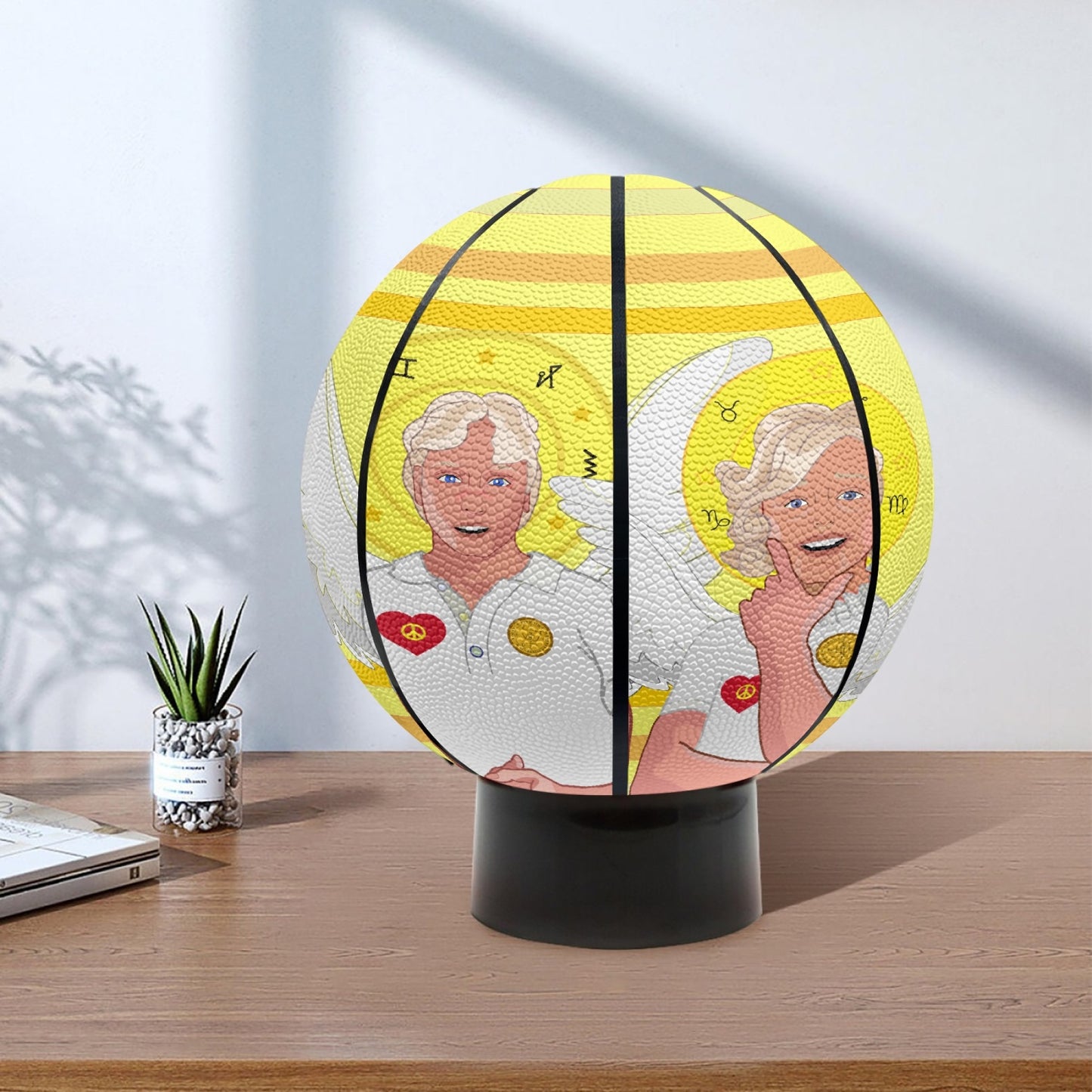 Basketball - Eight - Panel Printed GLOBAL FREEDOM UNITED© 4 ARCHANGEL YELLOW