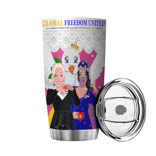 Tumbler GLOBAL FREEDOM UNITED© Women Yemen & USA  Pink2