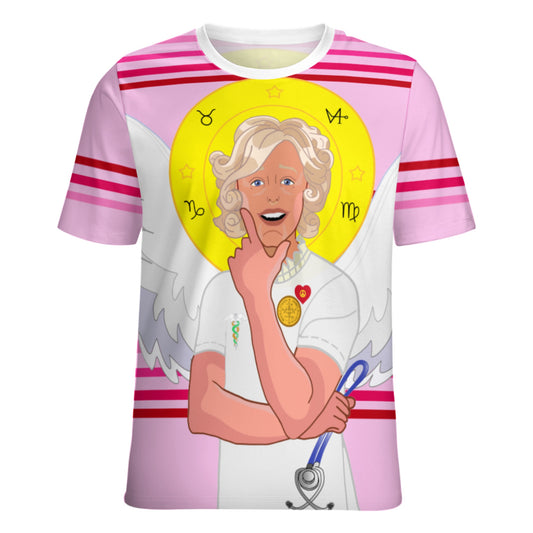 Women´s T-shirt 2 GLOBAL FREEDOM UNITED© Archangel Gabriel Arabic Pink1