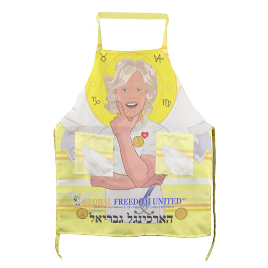 Apron GLOBAL FREEDOM UNITED© Archangel Gabriel Hebrew  Yellow