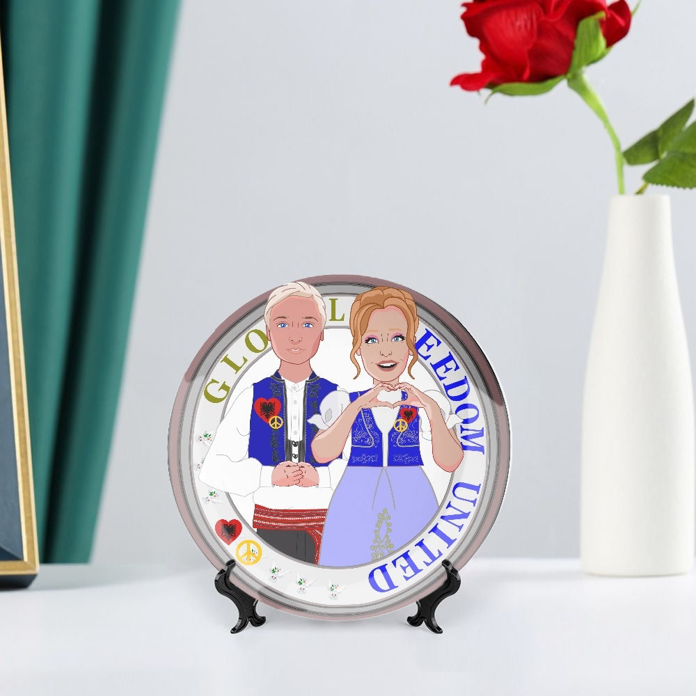 GLOBAL FREEDOM UNITED© Couple Albania Ceramic Decorative Plates