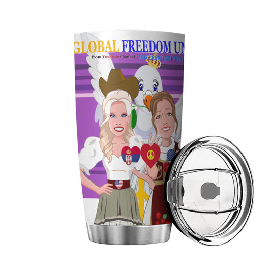 Tumbler GLOBAL FREEDOM UNITED© Women Serbia & USA Lilac