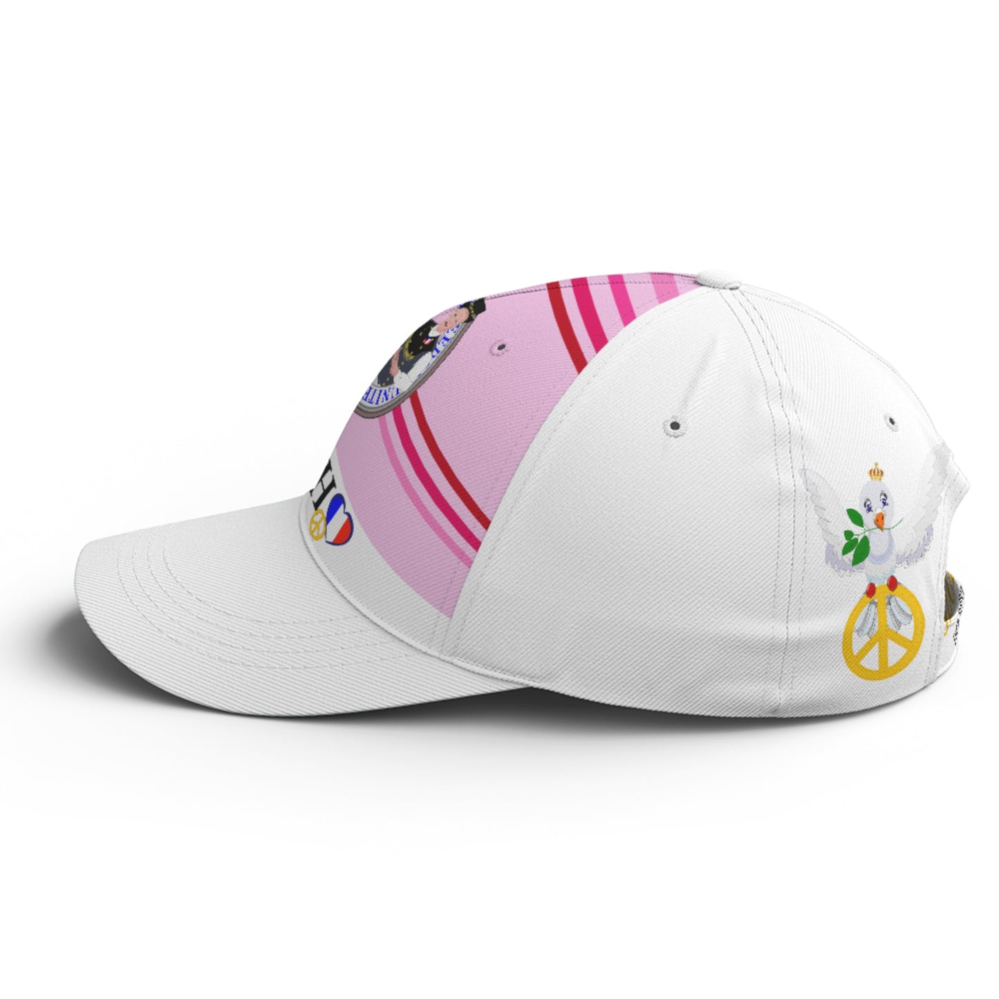 Basketball Cap GLOBAL FREEDOM UNITED© Couple French Pink1