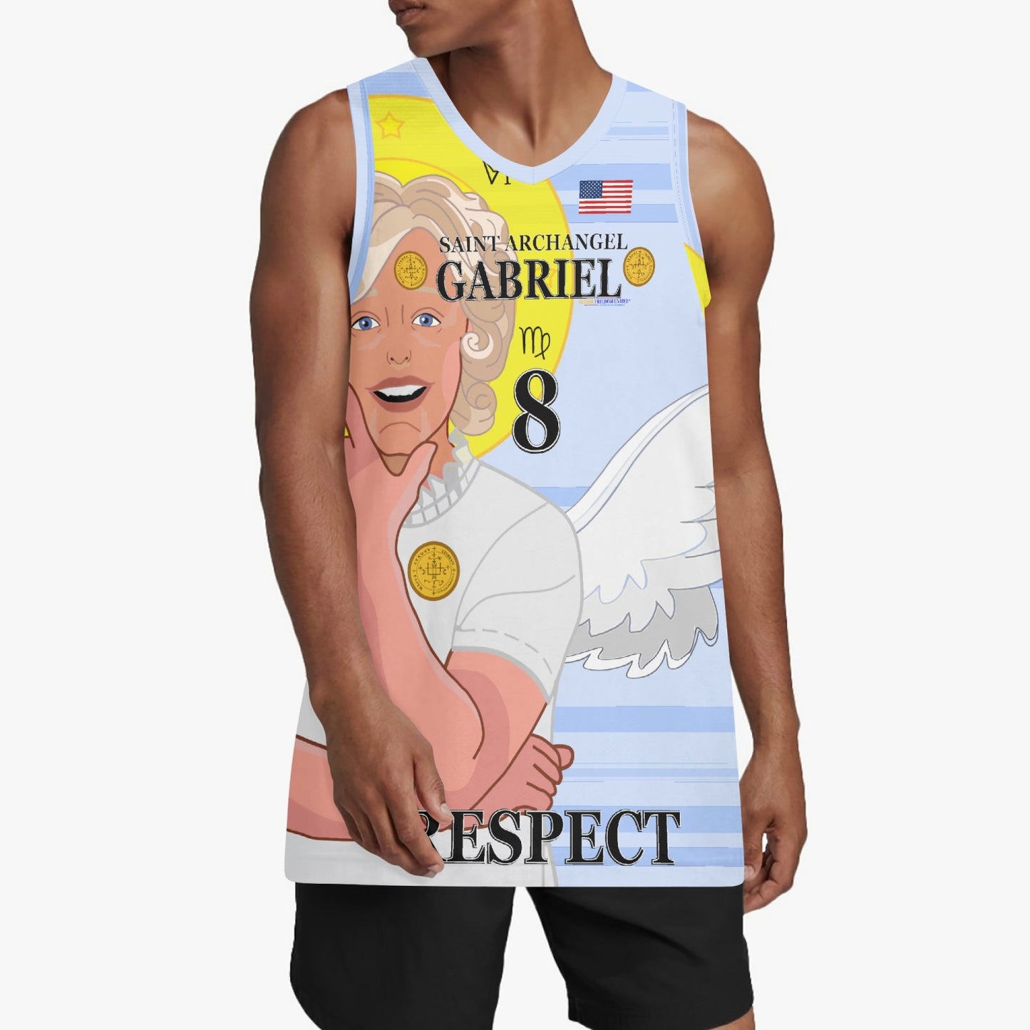Basketball Jersey GLOBAl FREEDOM UNITED ARCHANGEL GABRIEL USA 8