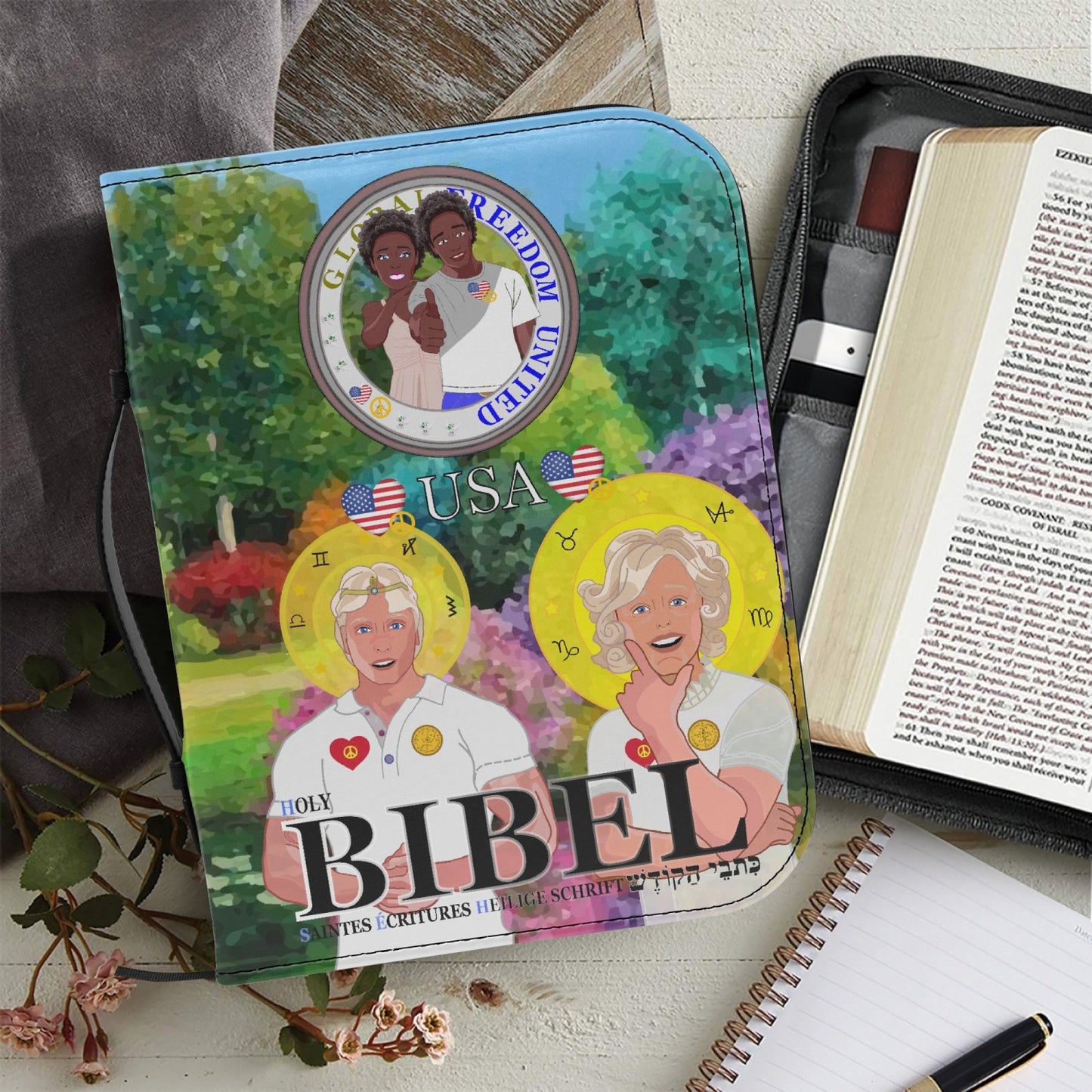 Bible Cover GLOBAL FREEDOM UNITED© Couple USA Afro American