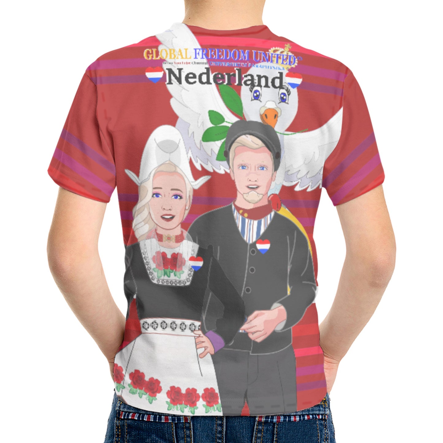 Kid´s T-Shirt Global Freedom United© Couple Nederland Red