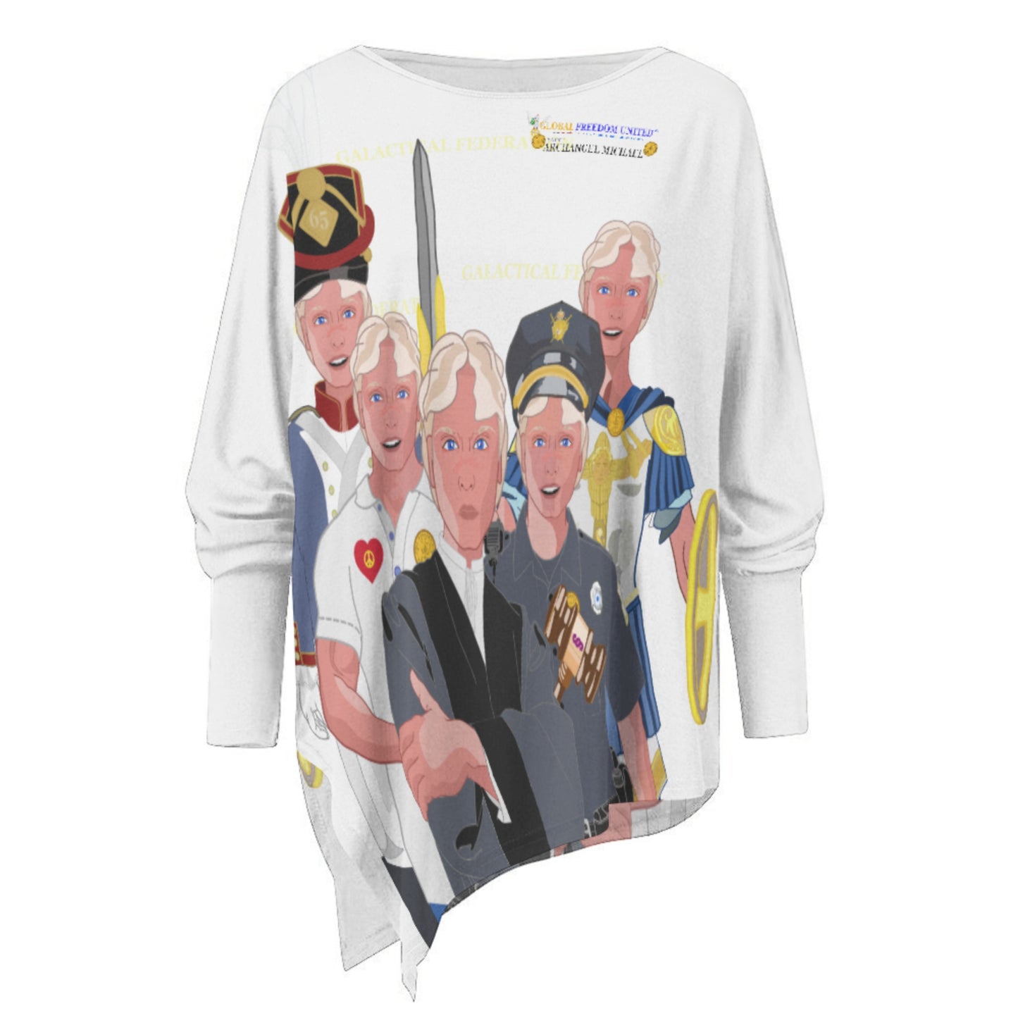 Pullover Long Sleeve GLOBAL FREEDOM UNITED© Archangel Michael Big2