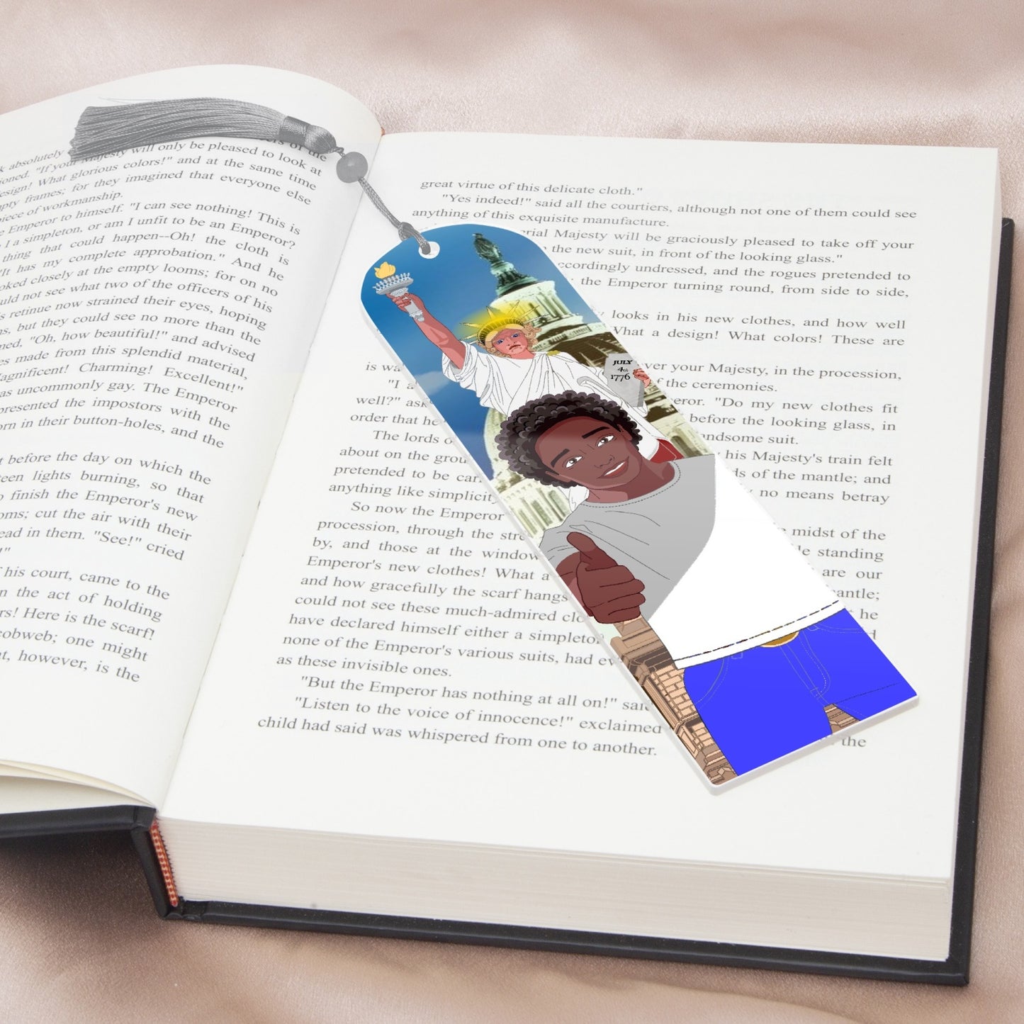 Acrylic Bookmark - Semicircle  GLOBAL FREEDOM UNITED© USA BOY V1