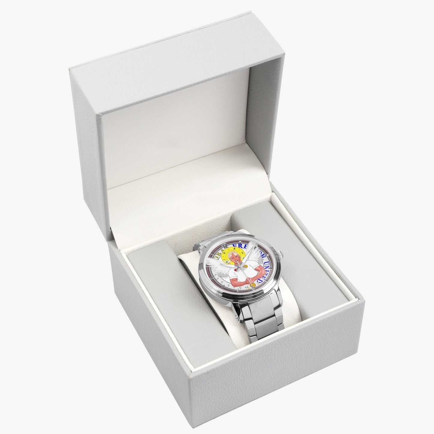 New Steel Strap Automatic Watch (With Indicators) GLOBAL FREEDOM UNITED ARCHANGEL MICHAEL NO2