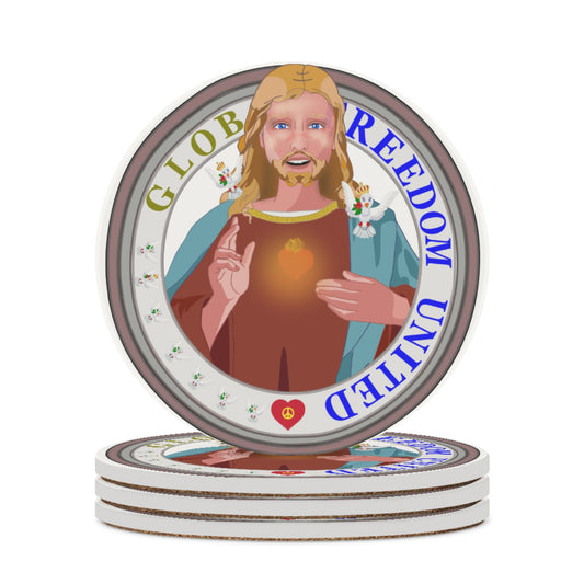 Ceramic Coasters  GLOBAL FREEDOM UNITED© Jesus Christ
