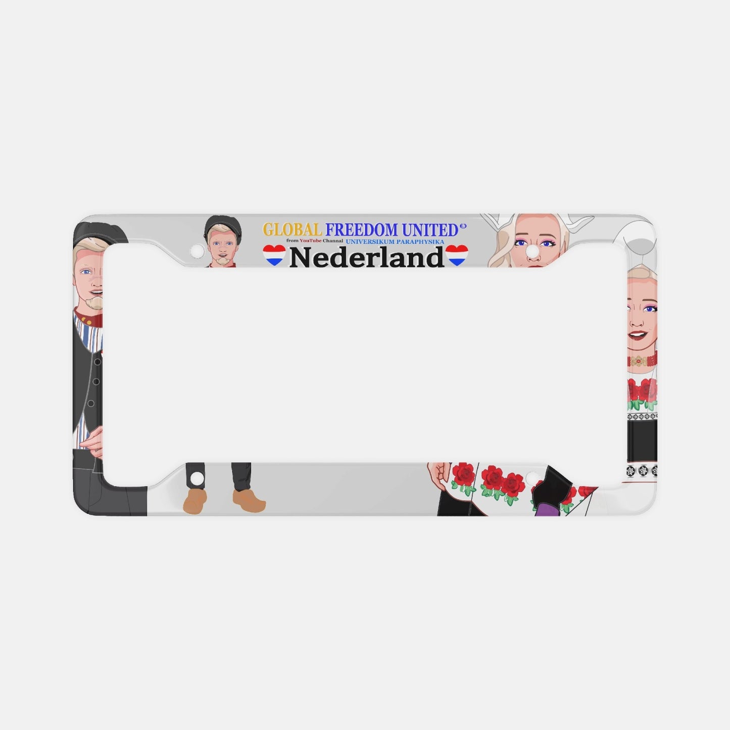 GLOBAL FREEDOM UNITED© Couple Nederland License Plate Frame