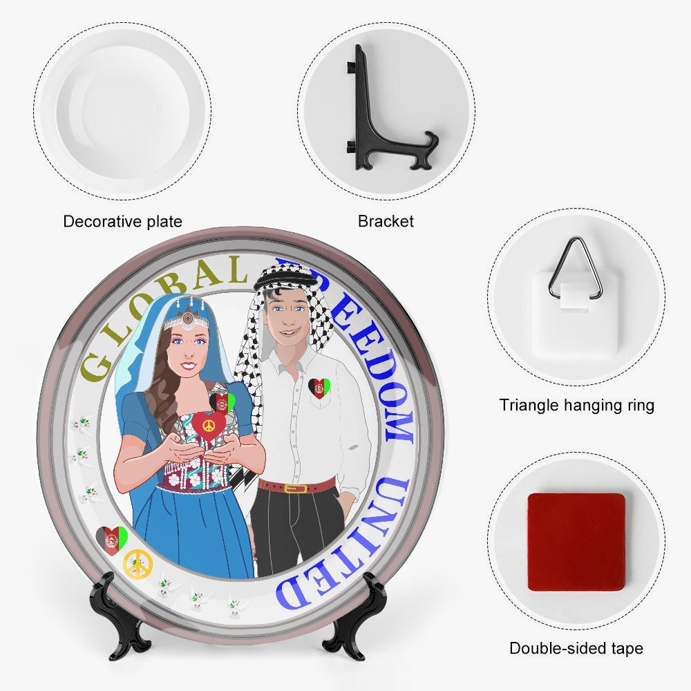 GLOBAL FREEDOM UNITED© Couple Afghanistan Ceramic Decorative Plates