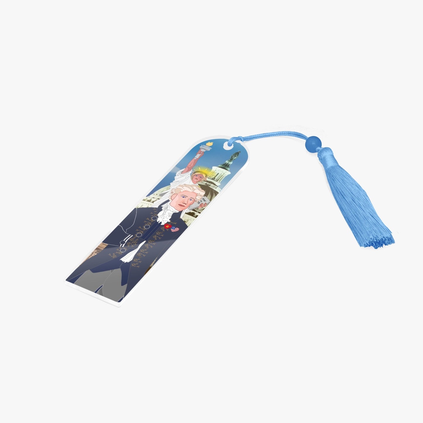 Acrylic Bookmark - Semicircle GLOBAL FREEDOM UNITED© USA BOY V3