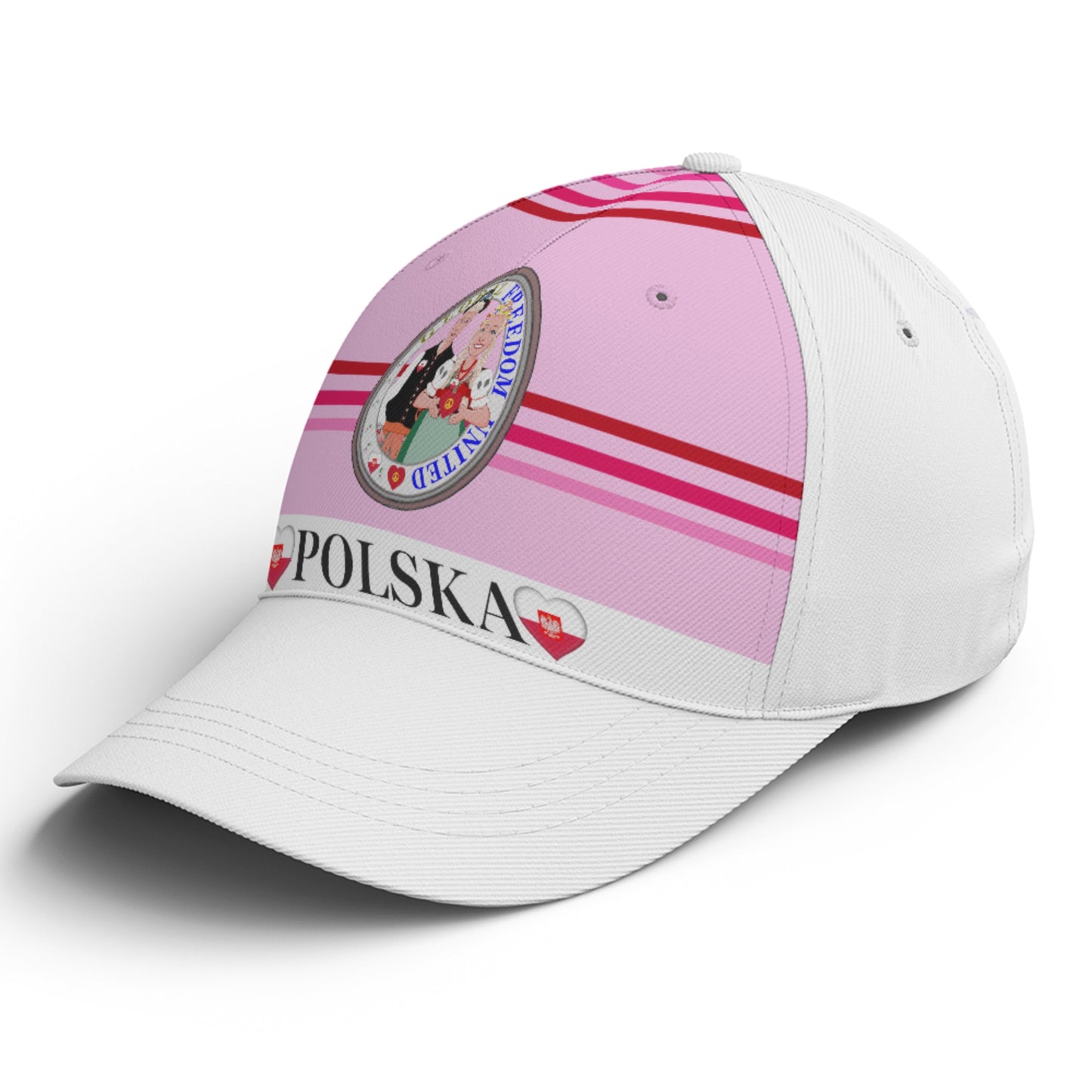 Basketball Cap GLOBAL FREEDOM UNITED© Couple Poland Pink1