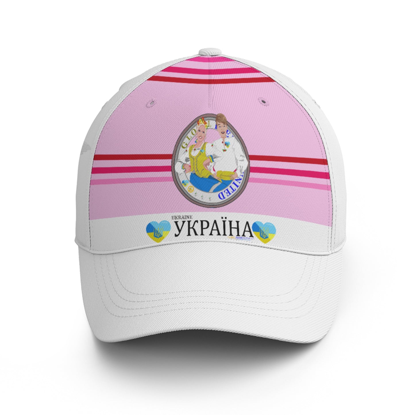 Basketball Cap GLOBAL FREEDOM UNITED© Couple Ukrain Pink1