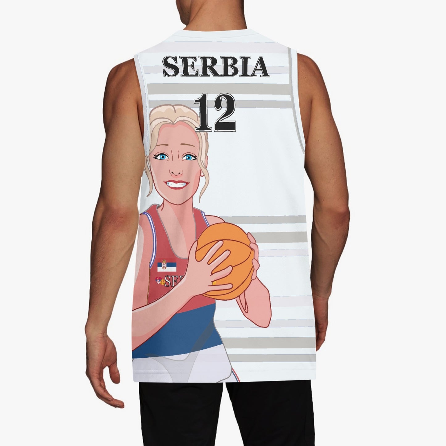 Basketball Jersey GLOBAL FREEDOM UNITED COUPLE EDITION WOMEN SERBIA v2 12