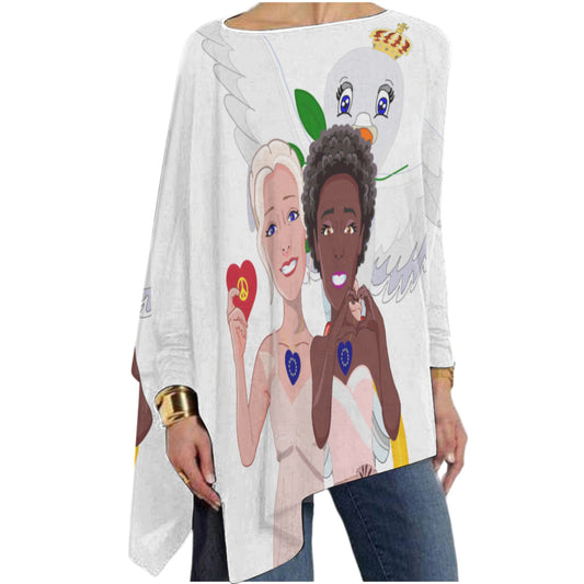 Pullover Long Sleeve T-shirt GLOBAL FREEDOM UNITED© Women Anti Fascism & Racism EU BIG