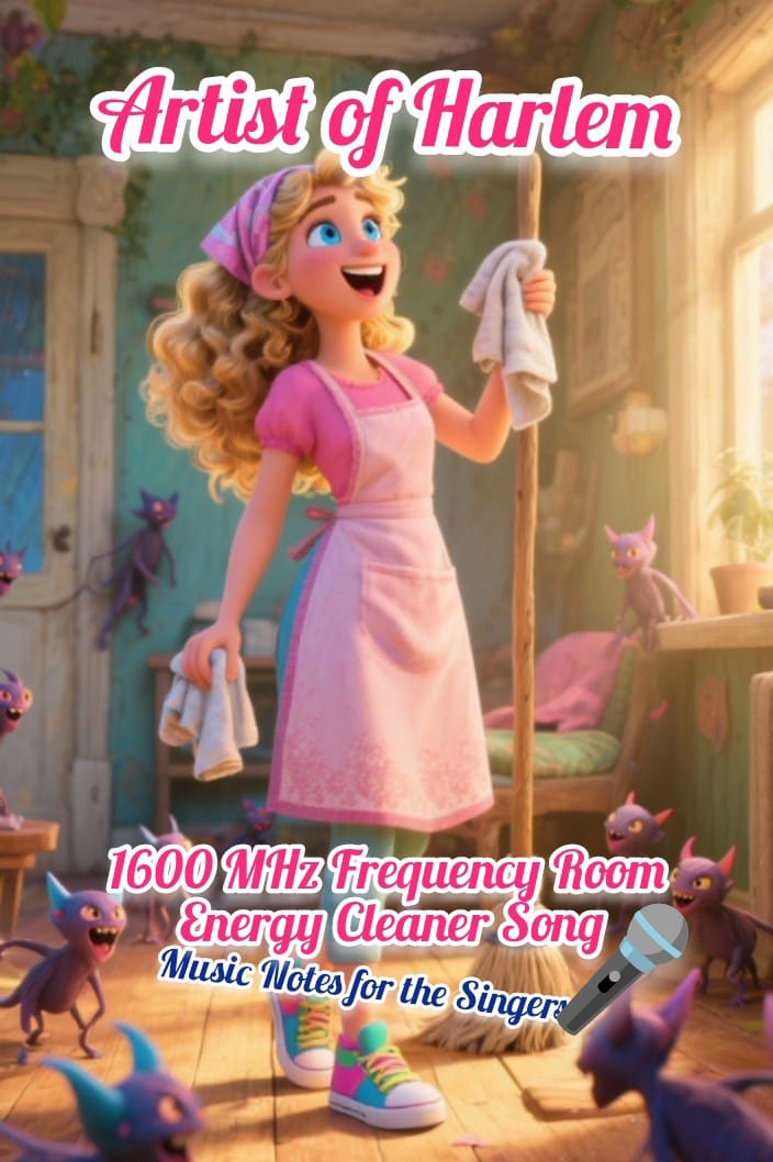 Music Notes Artist of Harlem© - 1600 Mhz Frequence Energy Room Cleaning Song