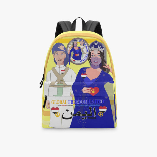 GLOBAL FREEDOM UNITED© Couple Yemen Yellow - All-over-print Canvas Backpack