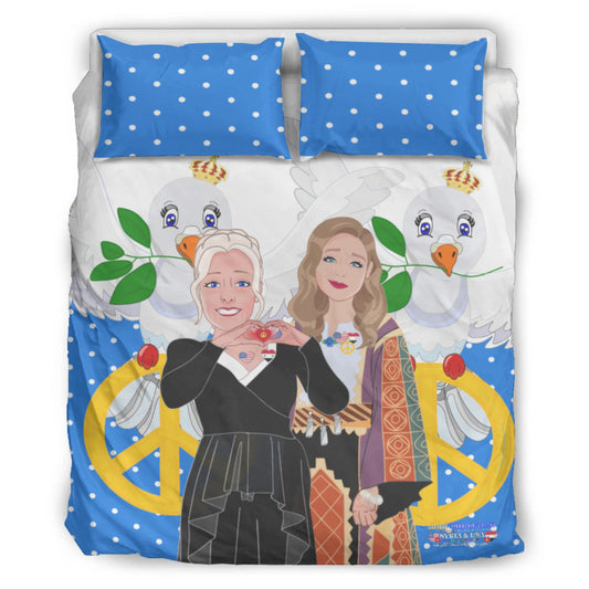 Bed Line GLOBAL FREEDOM UNITED© Women Syria & USA Blue