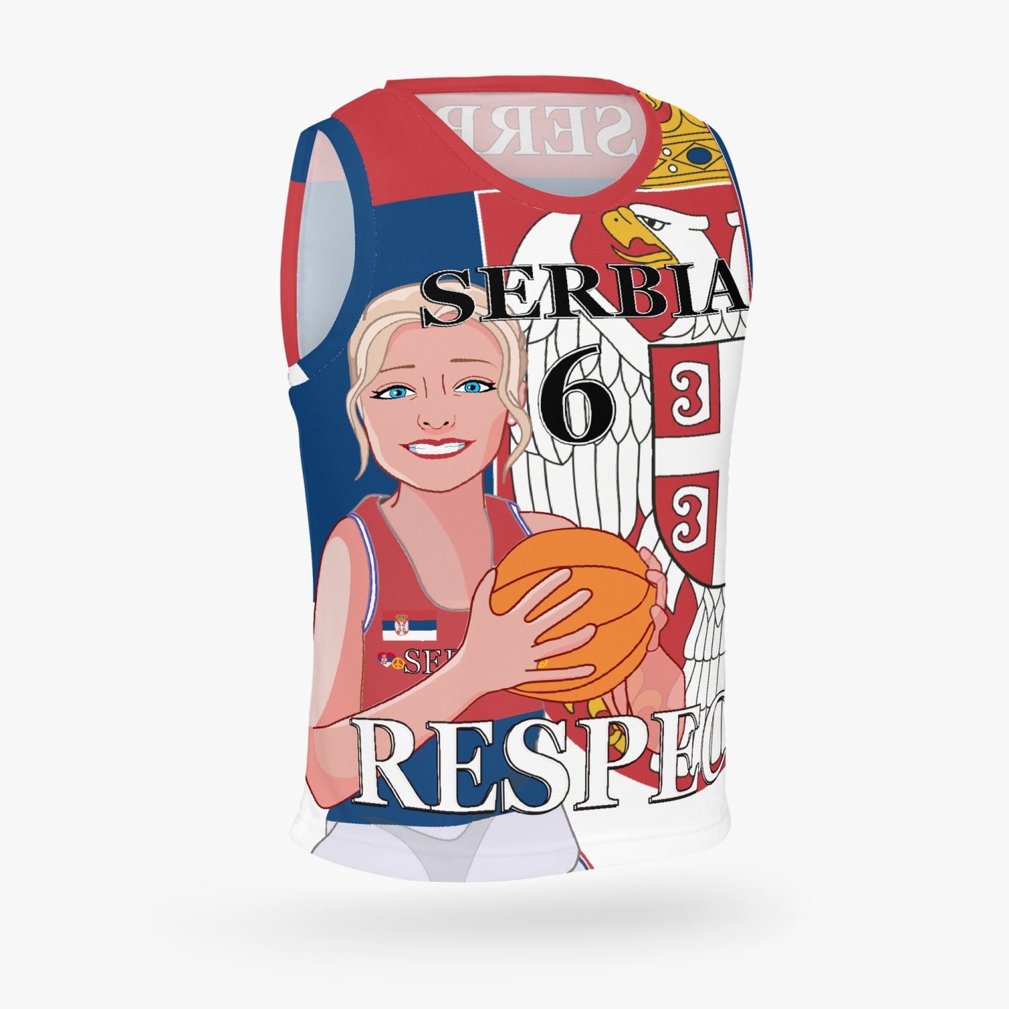 Kids Basketball Jersey GLOBAL FREEDOM UNITED GIRLS SERBIA V2 6