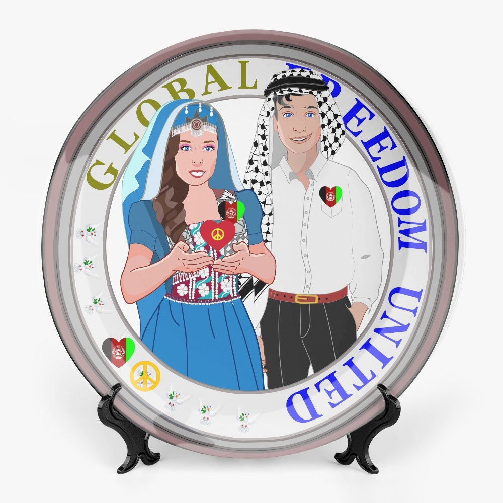 GLOBAL FREEDOM UNITED© Couple Afghanistan Ceramic Decorative Plates