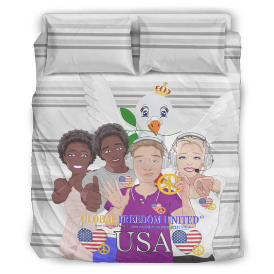 Bed Line GLOBAL FREEDOM UNITED© Couple USA Grey