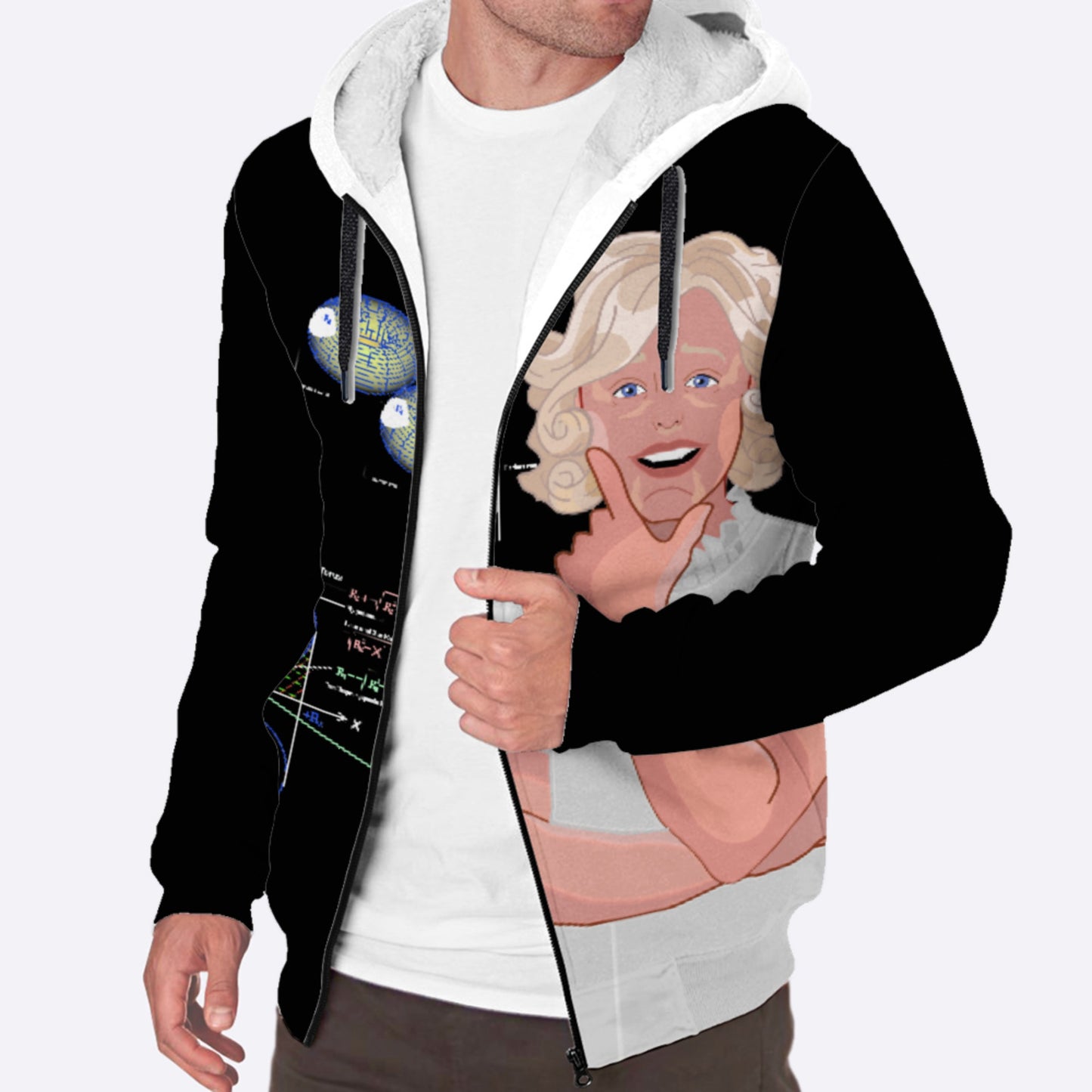 Plush Hoodie Global Freedom United© Sacred Mathematics Torus