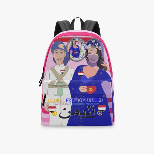 GLOBAL FREEDOM UNITED© Couple Yemen Pink1 -  All-over-print Canvas Backpack
