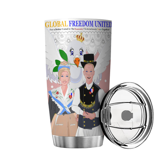 Tumbler GLOBAL FREEDOM UNITED© Couple French Pink1
