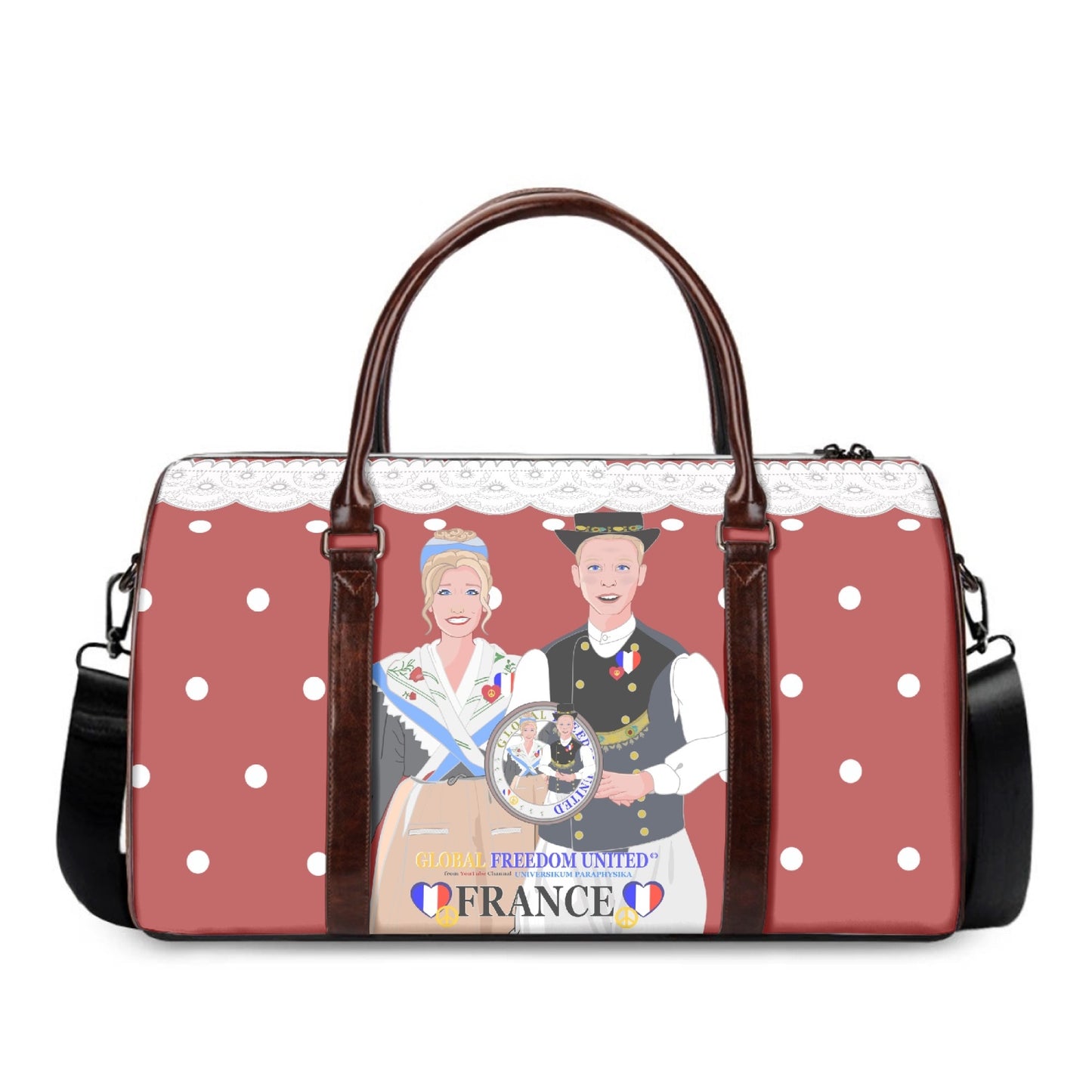 GLOBAL FREEDOM UNITED© Couple French Red - Duffle Bag