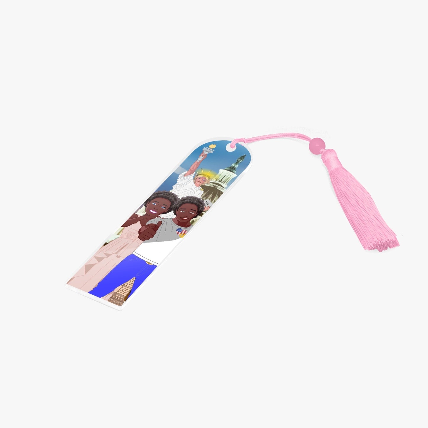 Acrylic Bookmark - Semicircle GLOBAL FREEDOM UNITED© COUPLE USA V1