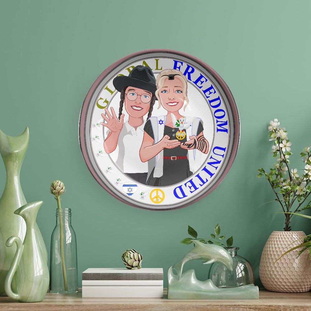 GLOBAL FREEDOM UNITED© Couple Israel Ceramic Decorative Plates