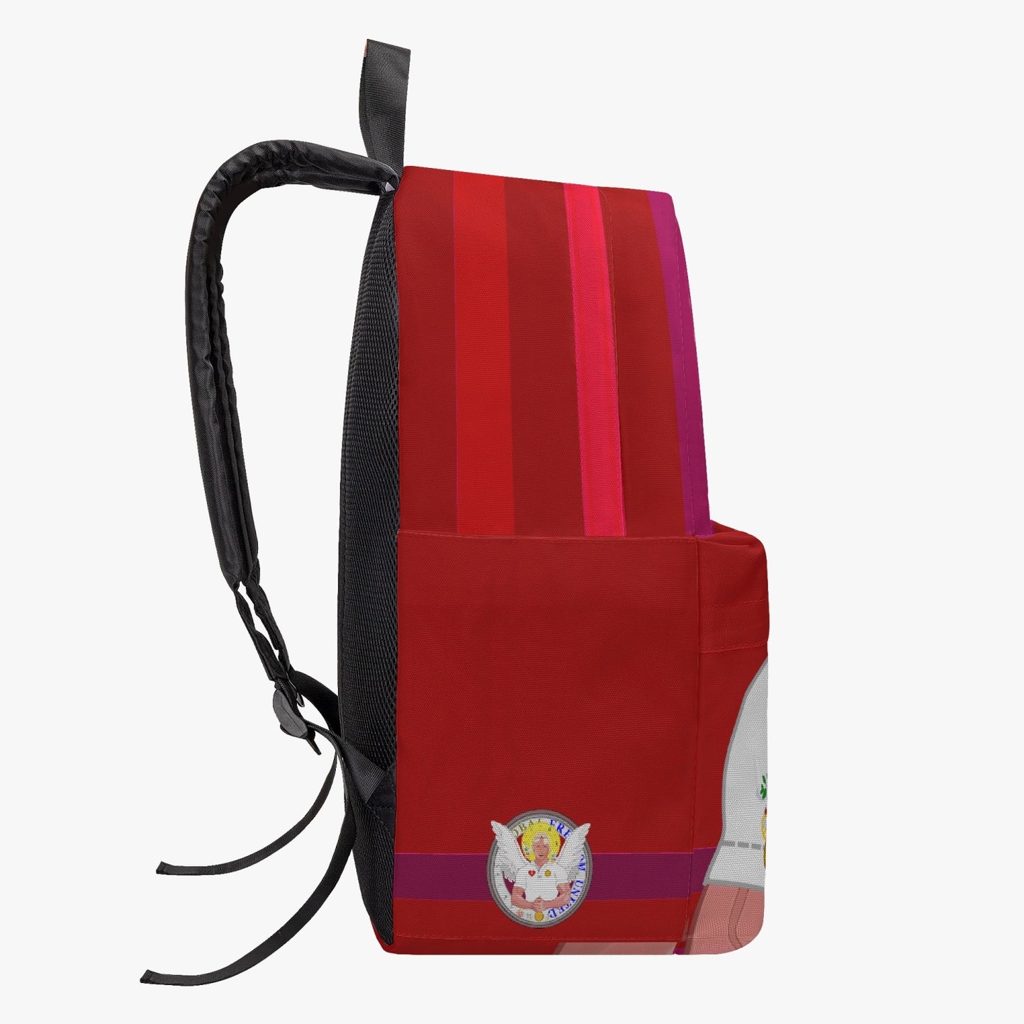 GLOBAL FREEDOM UNITED© Archangel Michael English Red All-over-print Canvas Backpack