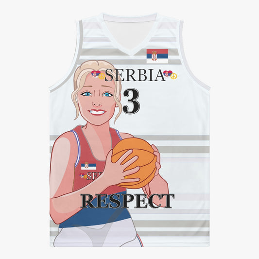 Basketball Jersey GLOBAL FREEDOM UNITED COUPLE EDITION WOMEN SERBIA v2 3