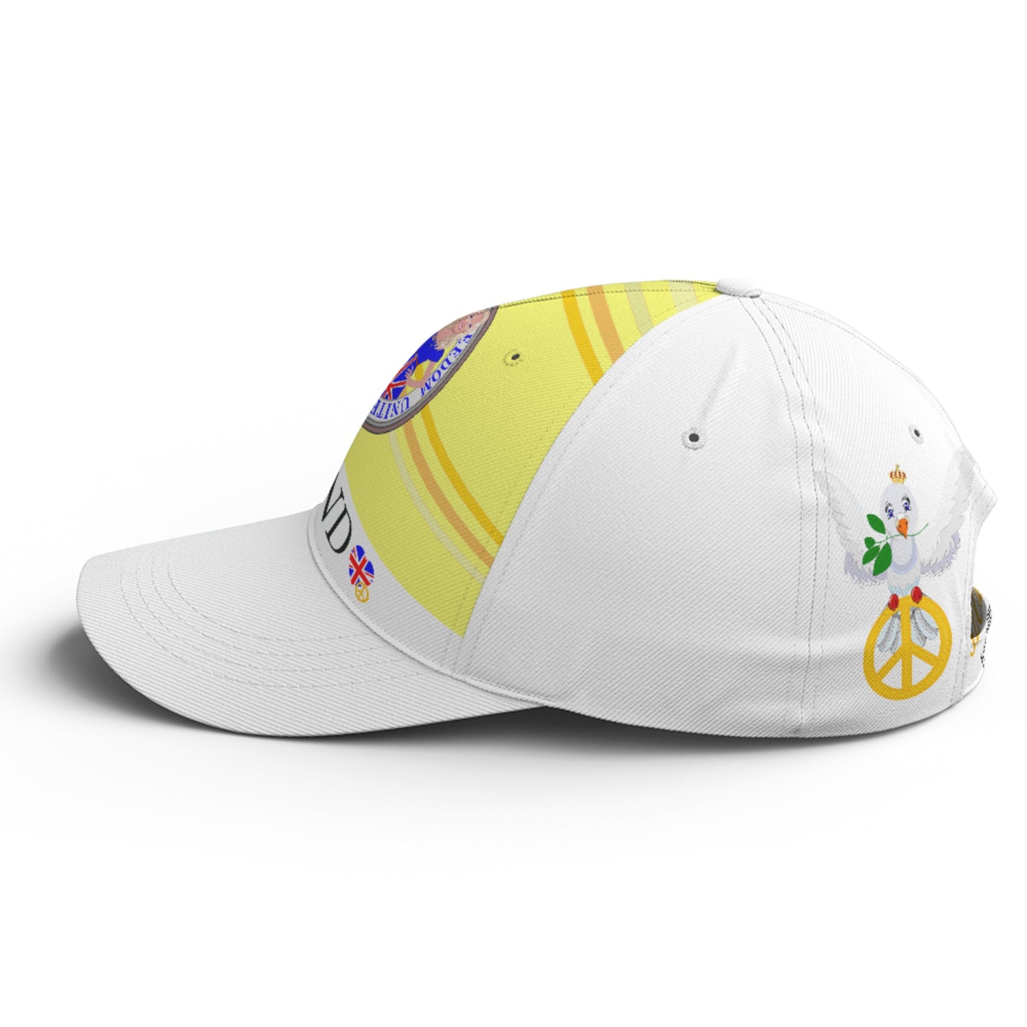 Basketball Cap GLOBAL FREEDOM UNITED© Couple England Yellow