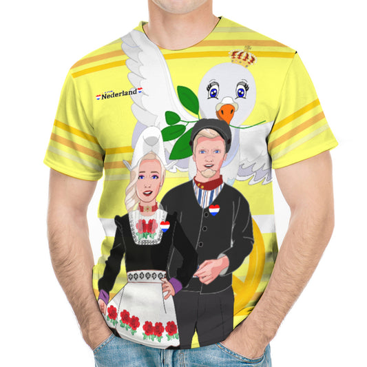 Men´s T-shirt GLOBAL FREEDOM UNITED© Couple Nederland Yellow