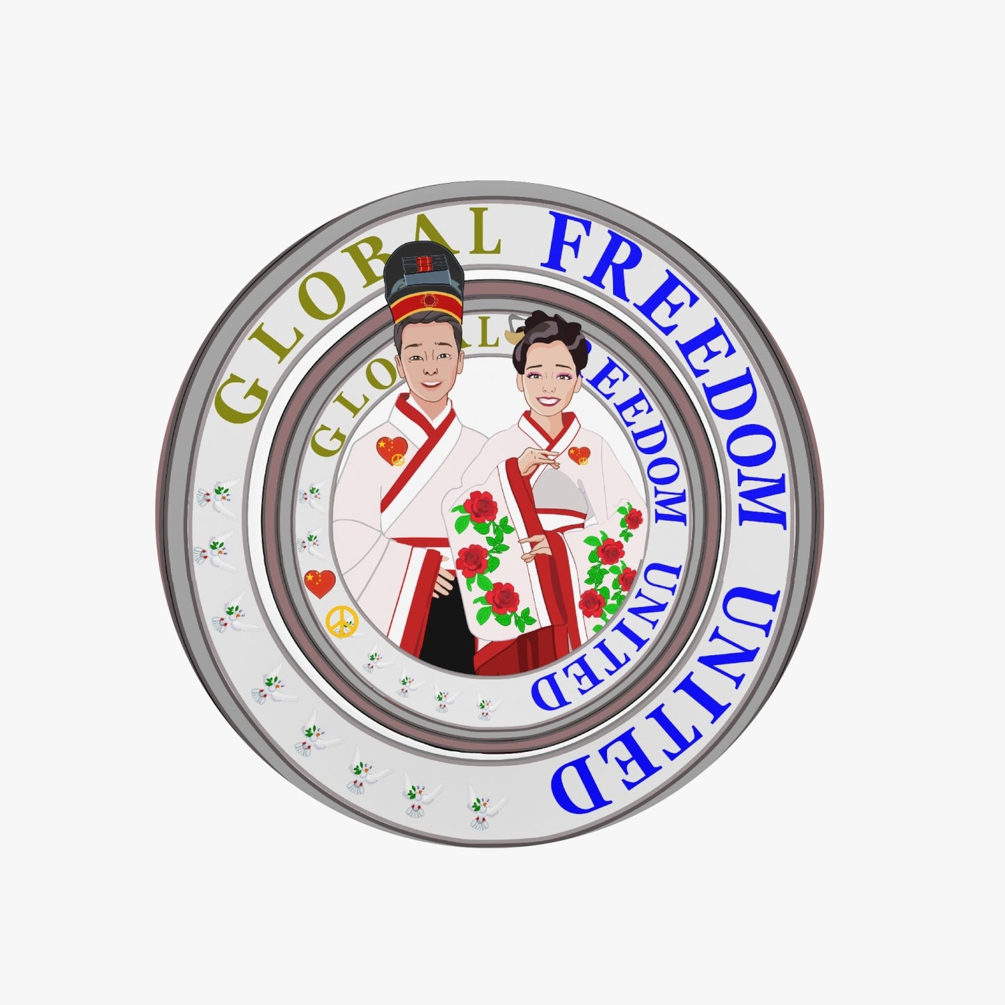 GLOBAL FREEDOM UNITED© Couple China Magnetic Collapsible Grip And Stand