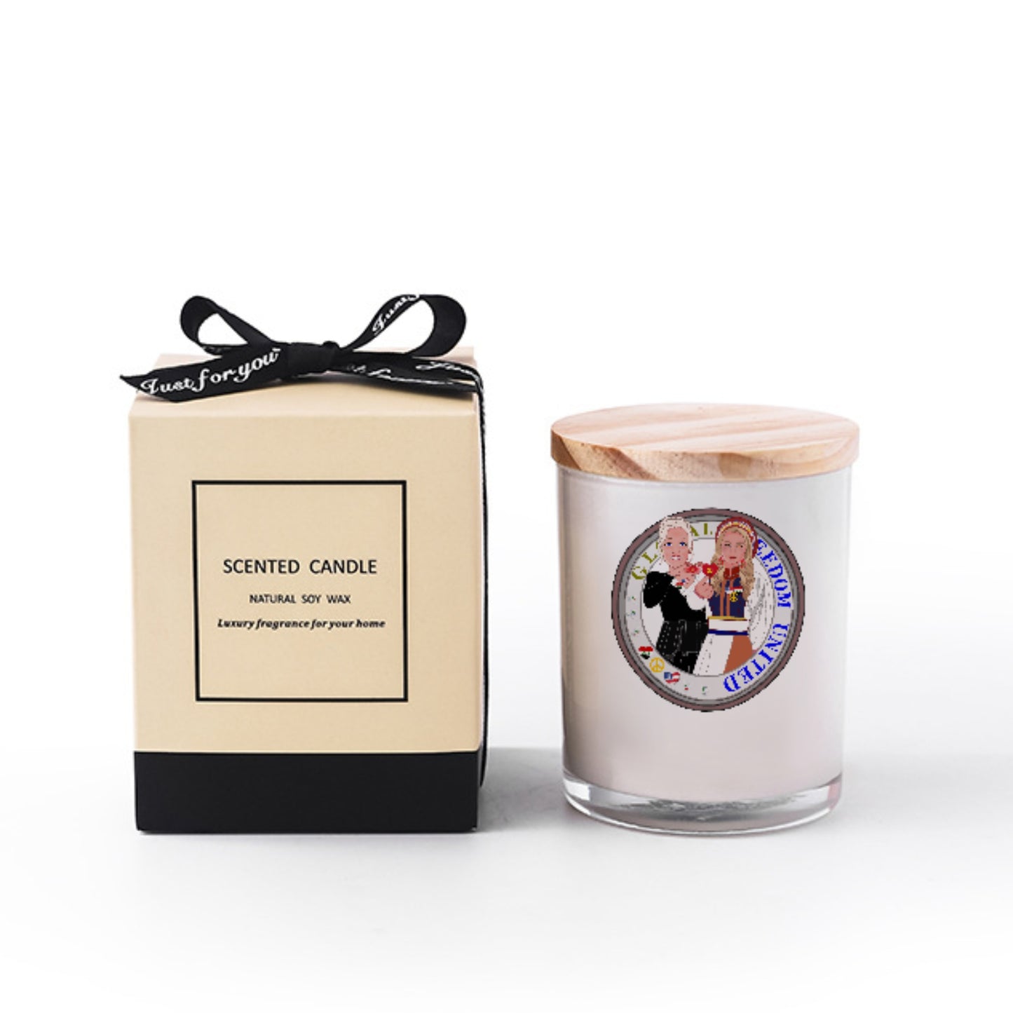 Scented Soy Candle GLOBAL FREEDOM UNITED© Women Iraq & USA